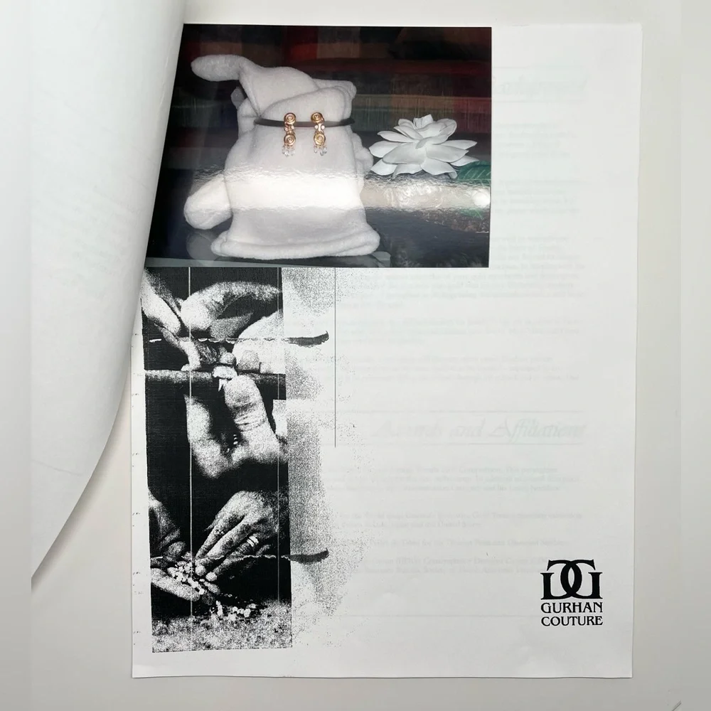 24K Yellow Gold and Diamond Earrings Designed and Hand Made by Gurhan Couture - Picture 10 of 11